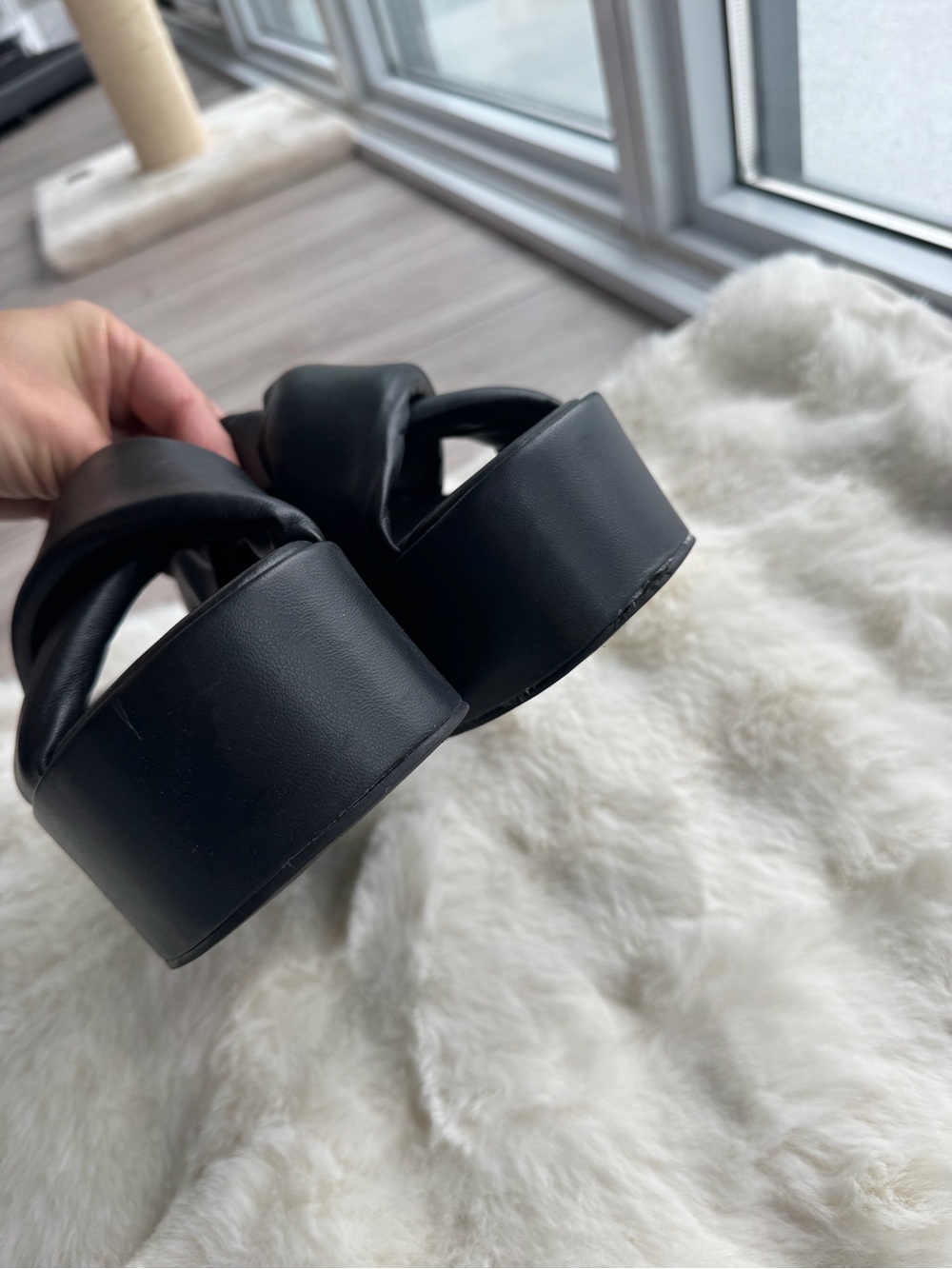 🖤L’Intervalle Black Platform Wedge Sandals🖤 - Picture 2 of 6